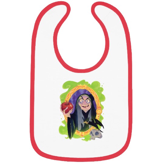 Disney Evil Queen Bibs, Retro 90s Evil Queen Bibs, Poisonous Apple Bibs