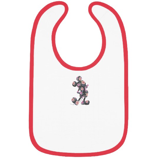 Disney Floral Mickey Raglan Baseball Tee Bibs