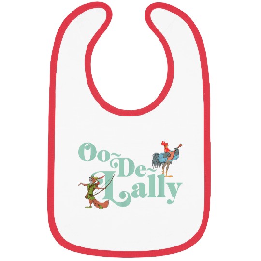 Disneyss Robin Hood Oo de lally Iconic Quote Chest Text Logo Bibs