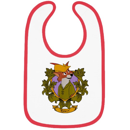 Disneyss Robin Hood Robin Vintages Floral Portrait Bibs