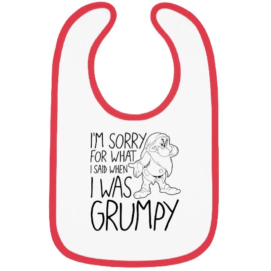 Disney Snow White Grumpy Things Said Text Poster Bibs