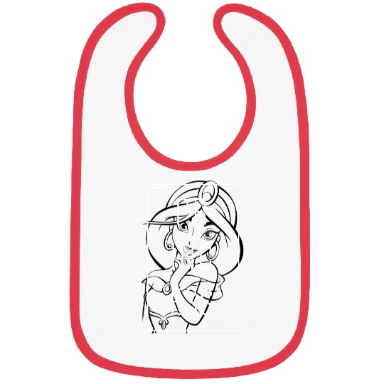Disney Aladdin Jasmine Boxed In Line Art Graphic Bibs