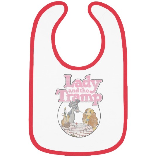 Disney The Lady And The Tramp Circle Portrait Logo Bibs