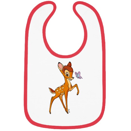 Disneyss Bambi Young Bambi Classic Cute Happy Pose Logo Bibs