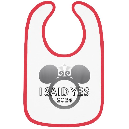 Disneyss I Said Yes 2024 Engagement Ring Proposal Mickey Bibs