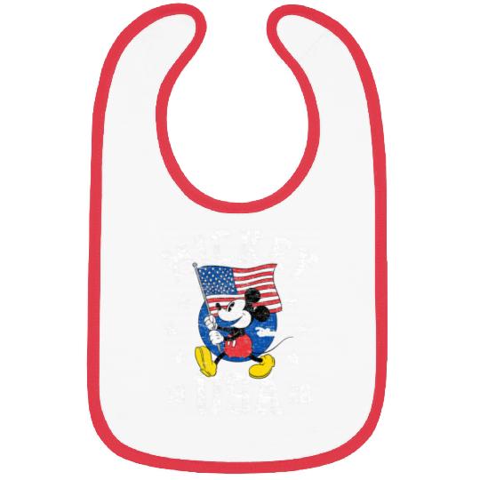 Disney - Mickey Waving Flag USA Bibs