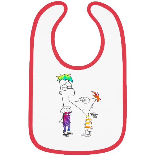 Disneyss Phineas And Ferb Boys Of Tie Dye Bibs