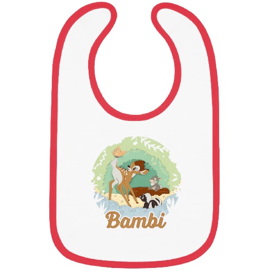Disney Bambi Thumper And Flower Paper Cut Portrait Bibs