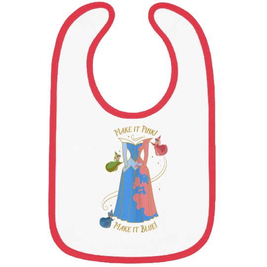 Disneyss Princess Sleeping Beauty 65th Anniversary Pink Blue Bibs