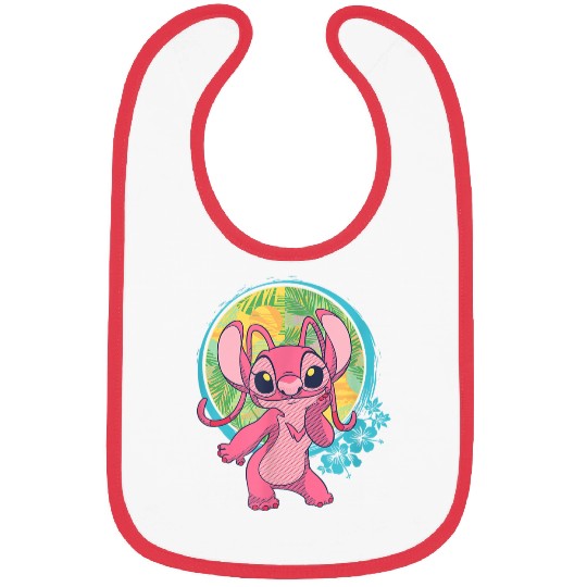 Disneyss Lilo Stitch Angel Tropical Hawaii Beach Vibes Bibs