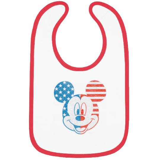 Disney - Mickey Face Stars And Stripes Bibs