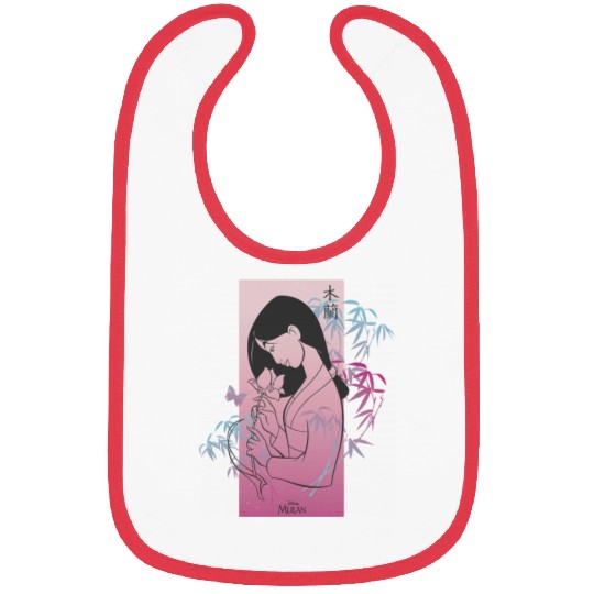 Disney Princess Mulan Pink Gradient Banner Bibs