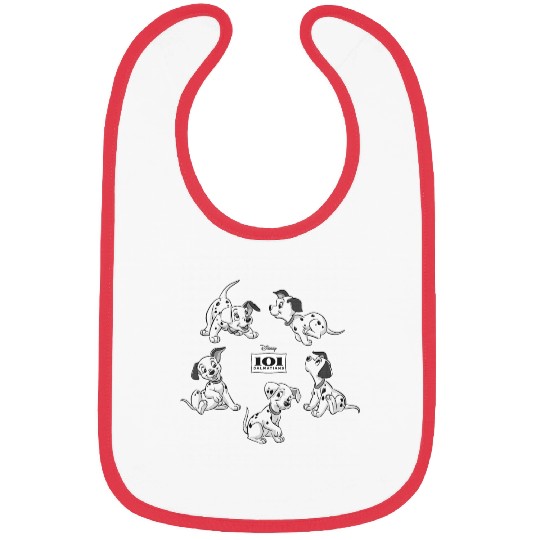 Disney 101 Dalmatians Cute Puppy Circle Portrait Bibs