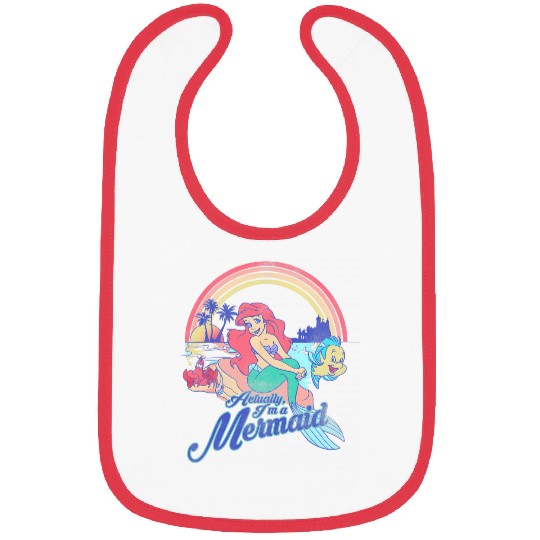 Disney The Little Mermaid Pastel Rainbow Retro Bibs