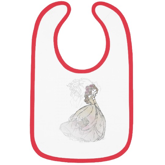 Disney Beauty And The Beast Belle & Beast Sketch Bibs