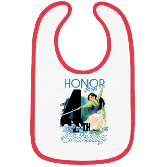 Disney Mulan Portrait Honor Your 4th Birthday Bibs
