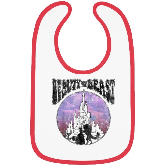 Disneyss Beauty And The Beast Watercolor Palace Silhouettes Bibs