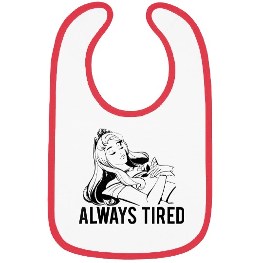 Disneyss Princess Aurora Always Tired Simple Drawn Bibs