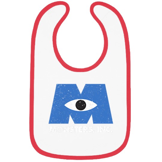 Disneyss Pixars Monsters Inc Classic Iconic Small Pocket Logo Bibs