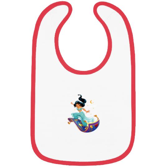 Disneyss Aladdin Princess Jasmine Magic Carpet Pose Bibs