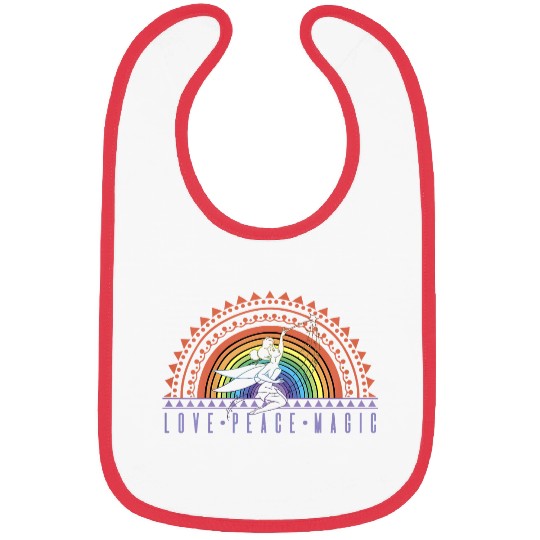 Disneyss Peter Pan Love Peace Magic Rainbow Tinker Bell Bibs