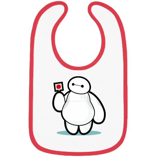Disney Big Hero 6 Baymax With Lollipop Cute Shot Bibs