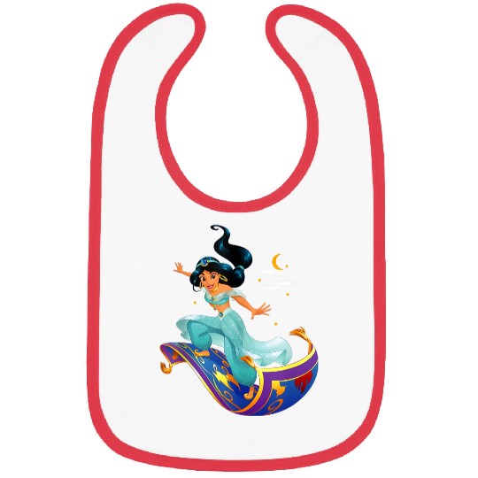 Disneyss Aladdin Princess Jasmine Magic Carpet Pose Bibs