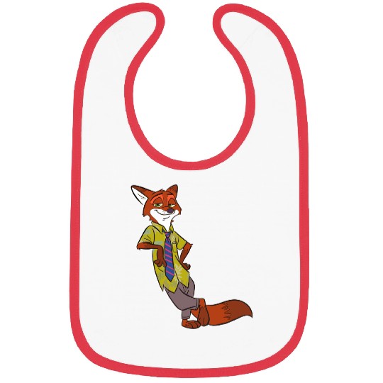 Fox Chibi T-Shirt Disney Zootopia Cool Fox Nick Wilde Leaning Bibs