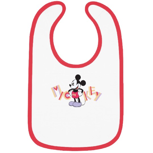 Vintage Mickey Mouse Disney Cartoon Embroidered Crewneck Bibs