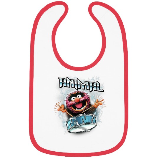 Disneyss The Muppets Animal Electrifying Epic Drumroll Poster Bibs