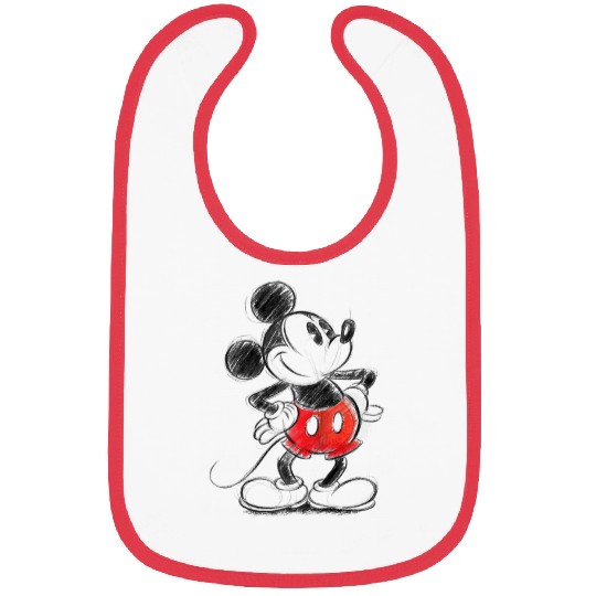 Disney Mickey Mouse Sketch Raglan Baseball Tee Bibs
