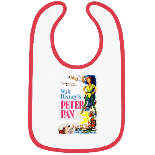 Disneyss Peter Pan Vintages Cartoon Poster Graphic Bibs