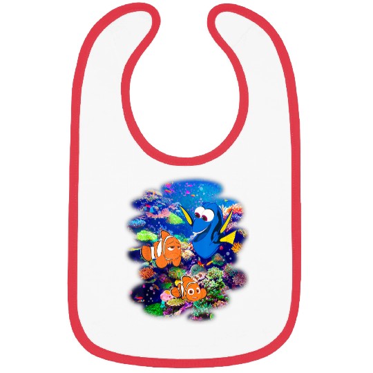 Disneyss Pixars Finding Dory Marlin Nemo Rainbow Reef Scene Bibs