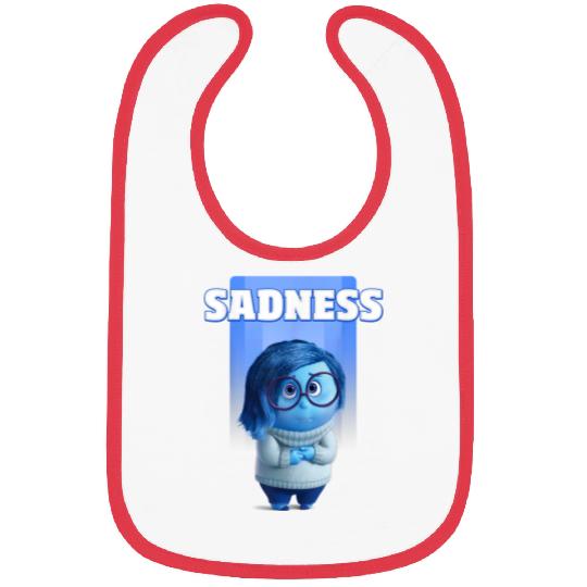 Disneyss Pixars Inside Out Riley's Sadness Blue Character Logo Bibs
