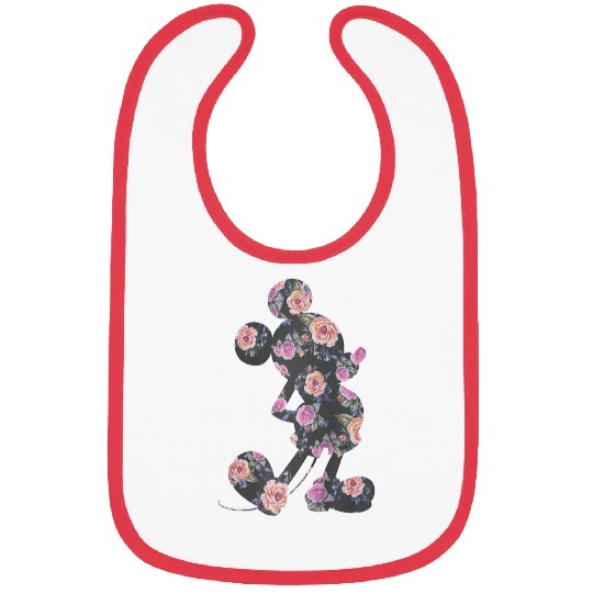 Disney Floral Mickey Raglan Baseball Tee Bibs