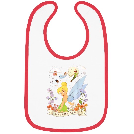 Disneyss Peter Pan Tinker Bell Never Land Flowers And Flight Bibs