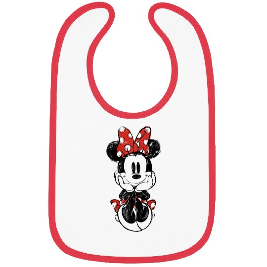 Disney Mickey And Friends Minnie Mouse Doodle Raglan Baseball Tee Bibs