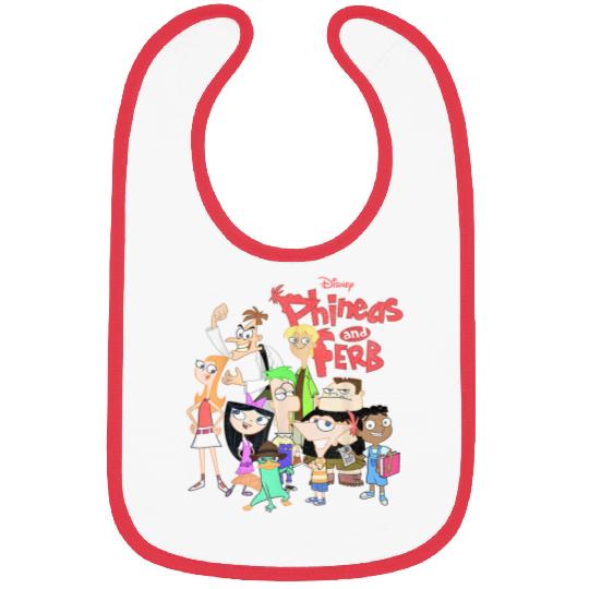 Disneyss Phineas And Ferb The Group Logo Bibs