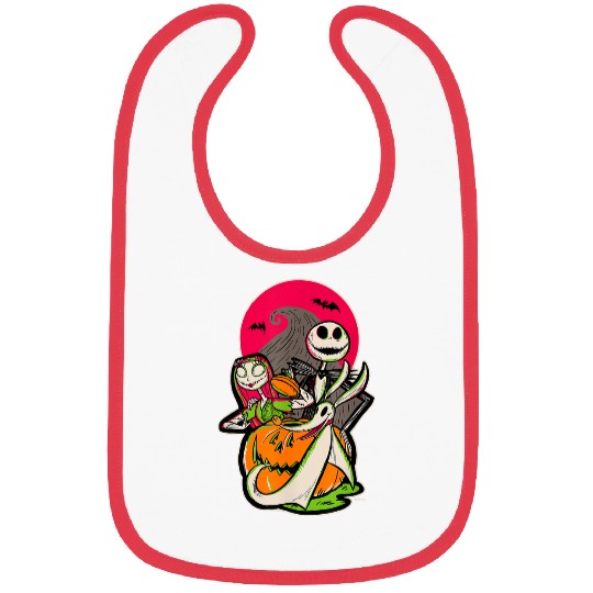 Disneyss 100 Nightmare Before Christmas Halloween Jack Sally Bibs