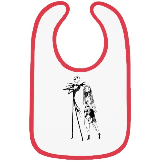 Disneyss The Nightmare Before Christmas Jack Sally Line Art Bibs