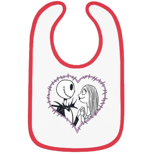 Disneyss The Nightmare Before Christmas Jack Sally Heart Bibs