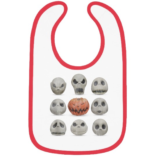 Disneyss Jack Skellington Halloween Facess Bibs