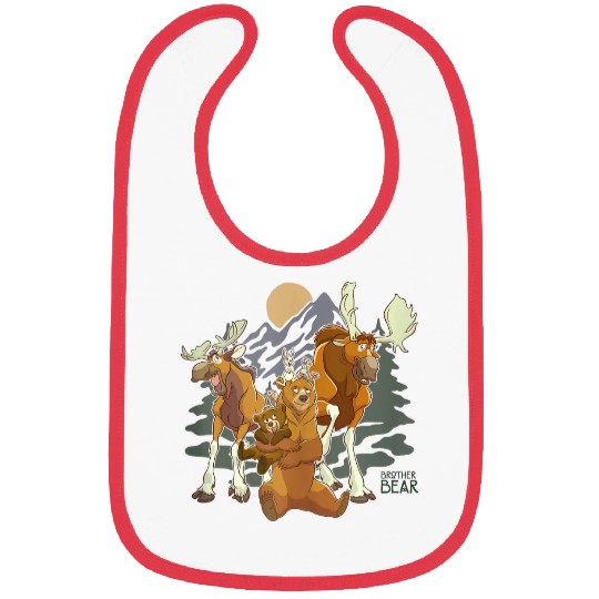Disney Brother Bear Moose Bear Midnight Mountain Shot Bibs