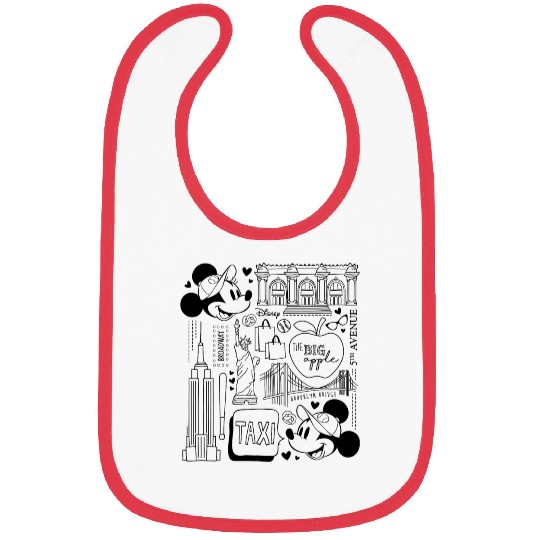 Disney - Minnie Mickey NY Taxi Bibs