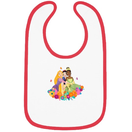 Disney Princess Rapunzel Snow White Tiana Spring Bibs