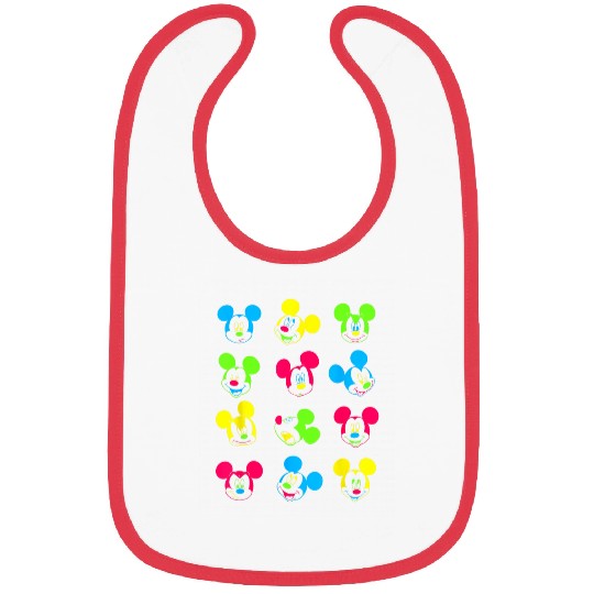 Disney Neon Mickey Mouse Bibs
