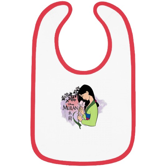 Disney Princess Mulan Cherry Blossoms Bibs