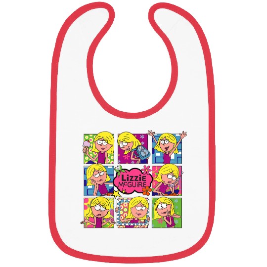 Disneyss Lizzy Mcguire Multi Lizzies Moods Big Chest Panels Bibs