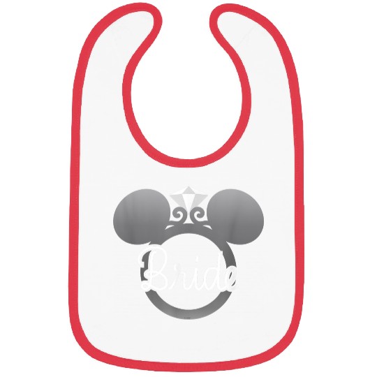 Disneyss Mickey Mouse Diamond Wedding Engagement Ring Bride Bibs