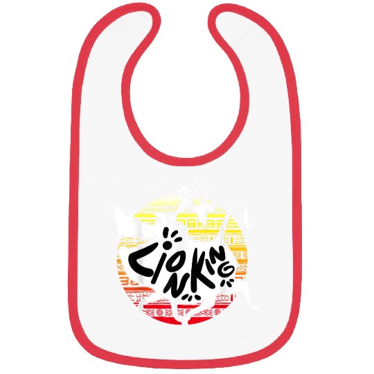 Disneyss Lion King Timon Pumbaa Pattern Silhouette Bibs